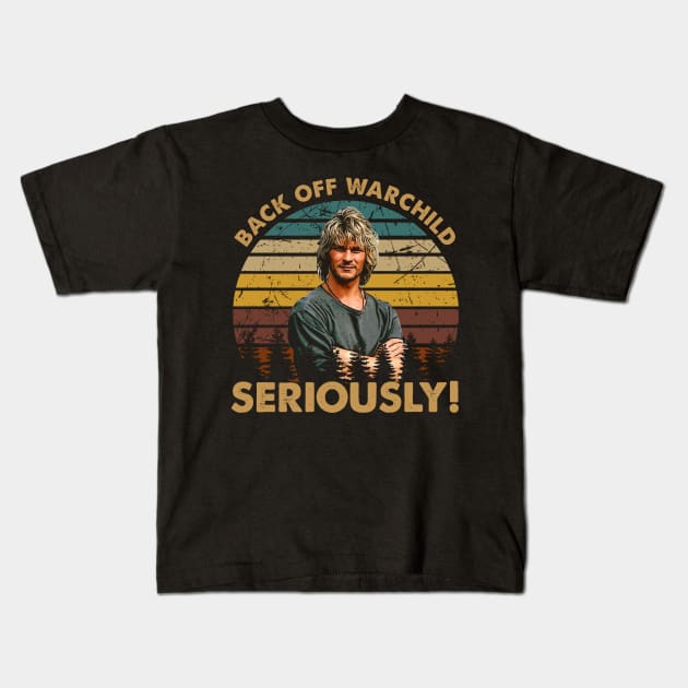 Retro vintage seriously main character art Kids T-Shirt by Madisen Harvey